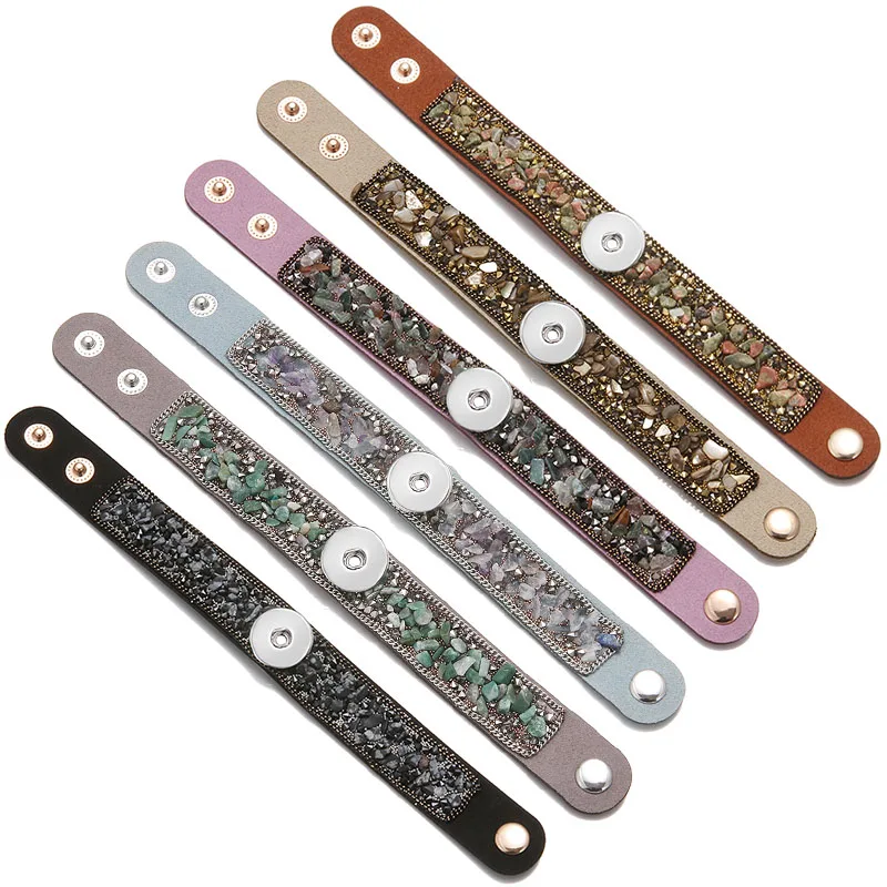 Новые Красочные Модные Бархатные браслеты SE0224 с натуральным камнем и бусинами 18