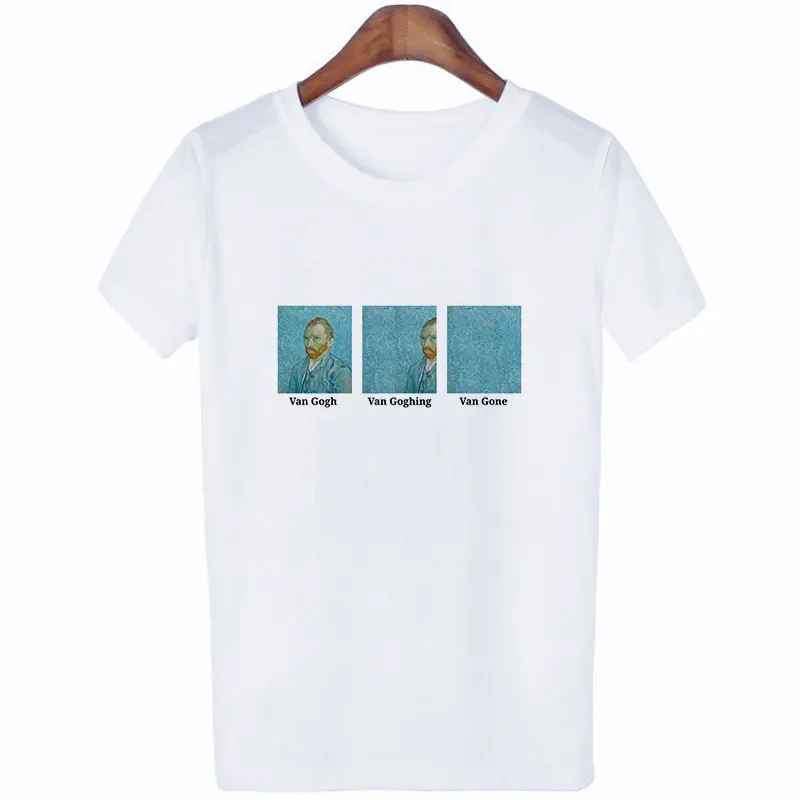 Vogue Van Gogh Art забавное изображение персонажа печати новая уличная Harajuku корейский