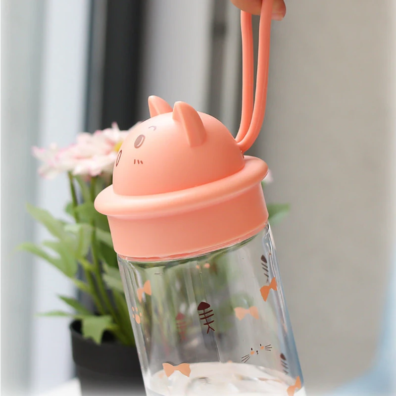 Бутылка для воды с милым мультяшным котом креативной формы большой емкости