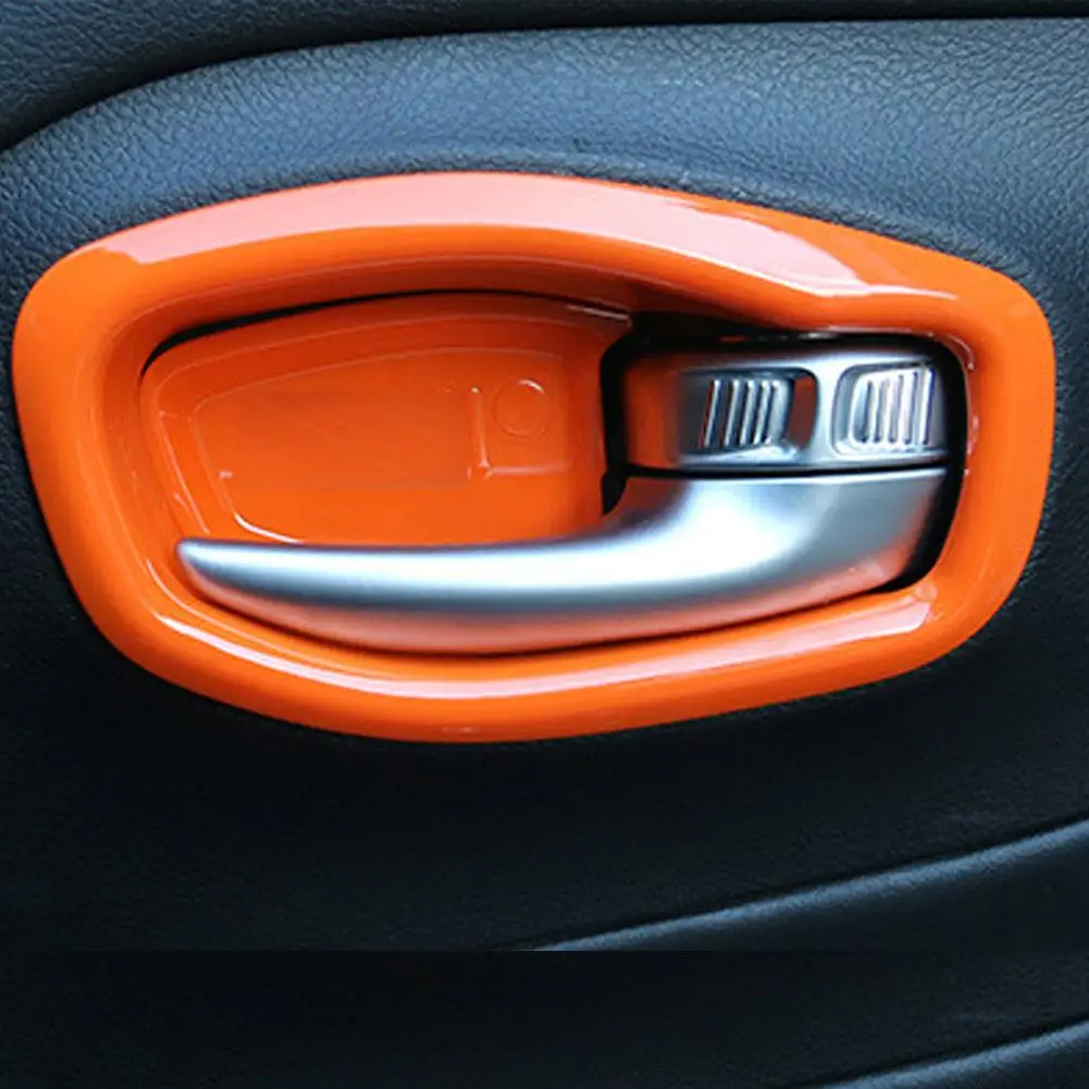 

4 Pcs/set Car Inner Door Bowl Decoration Sticker Orange Self-adhesive Tape For Freeman 16+ Accessories