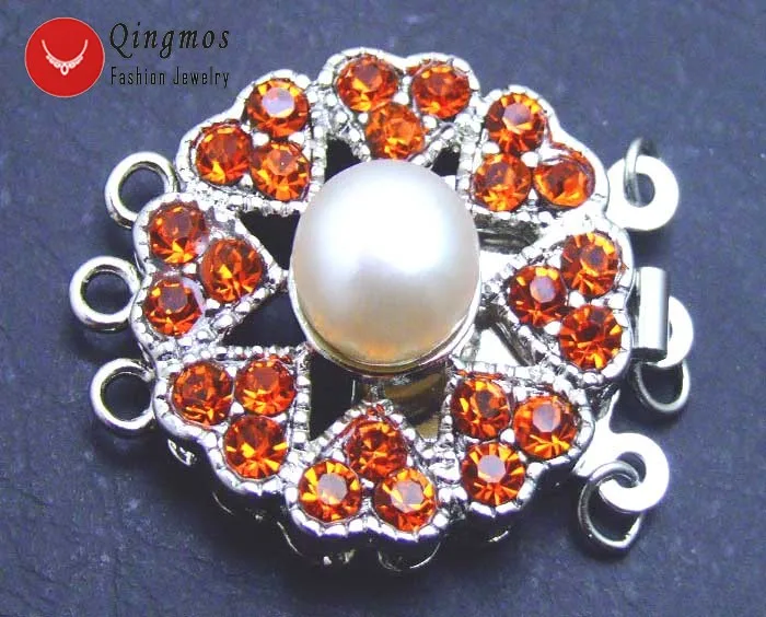 Qingmos Красный Кристалл 25 мм круглый 3 нити застежка аксессуары для ювелирных