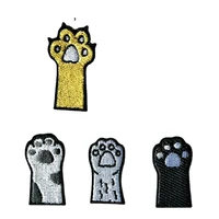 fine cat claws iron on embroidery patches ironing applications for clothing stickers bags hats sewing applique diy cute parches