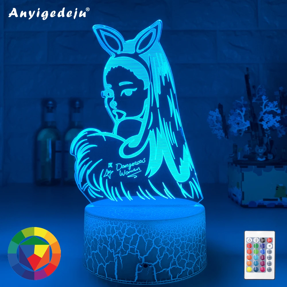 Ночной светодиодный светильник Ариана Гранде певец знаменитостей сенсорный