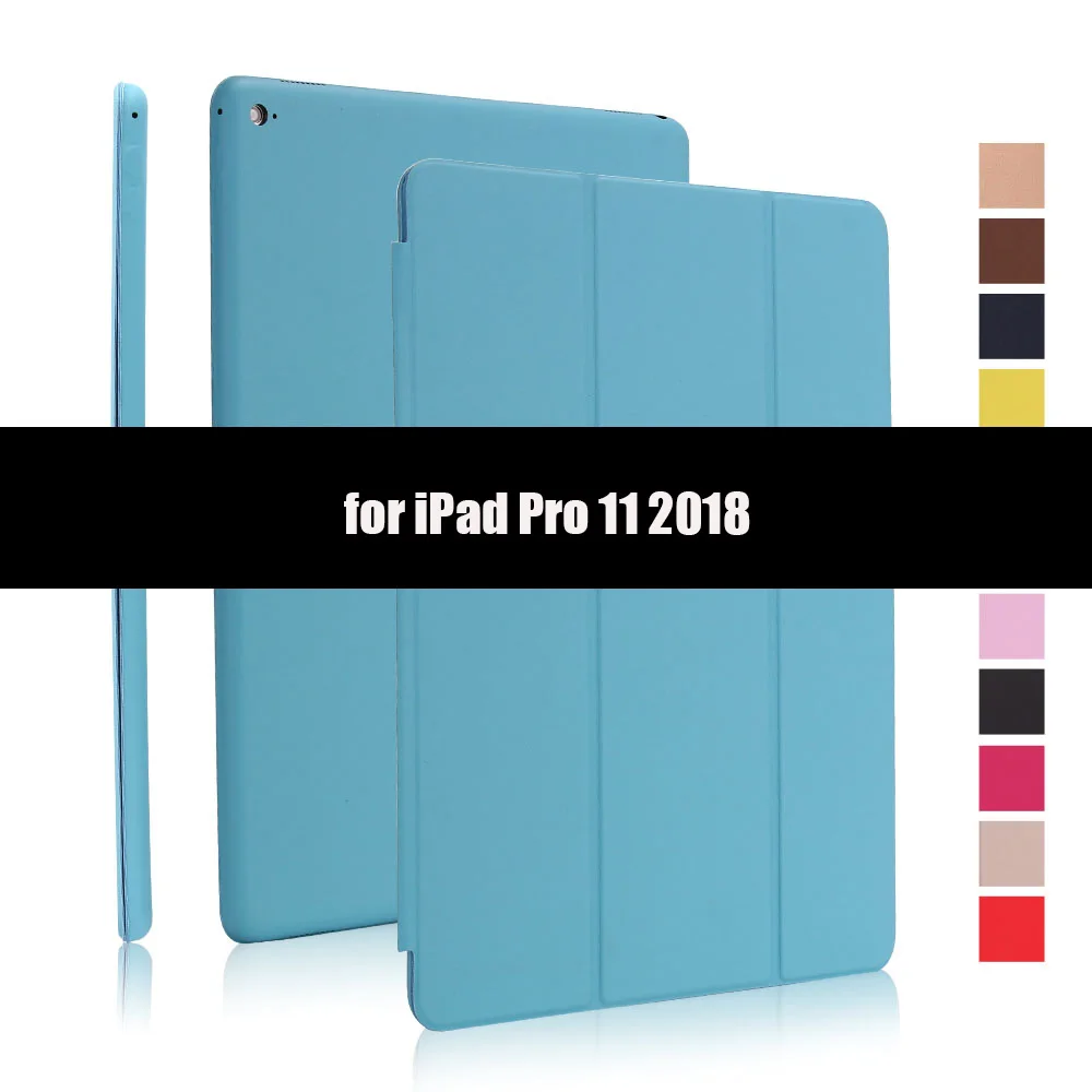 Blue-3 Ультратонкий умный чехол для iPad Pro 12,9, складной чехол-книжка из искусственной кожи s для iPad Pro 12,9 Pro 11 12,9 - Цвет: Blue-3