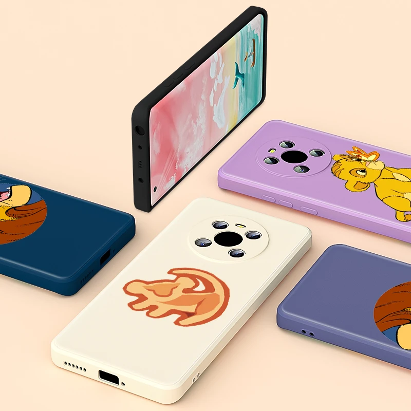 

Liquid Silicone Soft TPU Cover Cute Lion King Simba Shockproof Shell For Huawei Mate 40 40E 30 30E Pro 20 Lite Phone Case