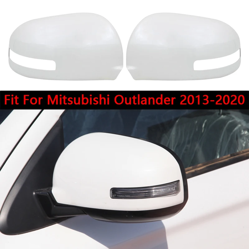 

1 пара, левая и правая белая дверь, боковое зеркало заднего вида, крышка для зеркала, подходит для Mitsubishi Outlander 2013-2016 2017 2018 2019 2020