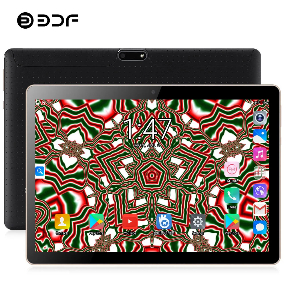 BDF планшет, 10 дюймов, две sim-карты, Android 7,0, четыре ядра, ips, планшет, ПК, WiFi, CE, бренд, 3G, телефон, планшет, ноутбук, 4 Гб+ 64 ГБ, ПК, планшет, 10