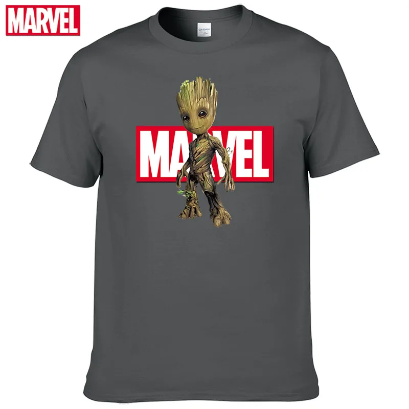 Футболка мужская с принтом стражи Галактики Грут короткий рукав хлопок топ