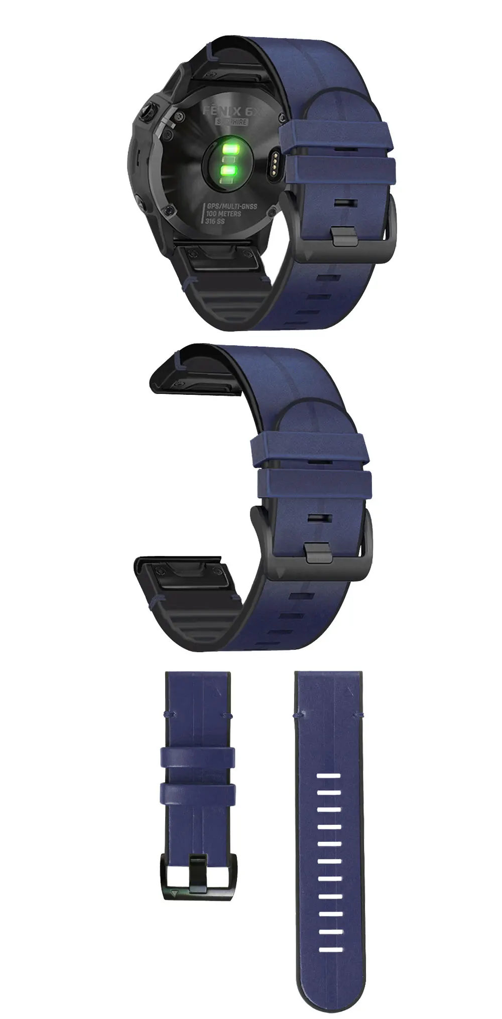 22 26mm Silicone Leather Smart Watch Strap For Garmin Fenix 6X 6Pro 5X 5 Plus 3HR 935 7X 7 Bracelet QuickFit Wristband Accessory26 22mm Watchband For Garmin Fenix 6 6X Pro 5 5X Plus 3HR Silicone Band Fenix6 Fenix5 Watch Quick Release Easyfit Wrist StrapWatch Strap For Garmin Fenix 5 6 5 Plus 6 Pro/Forerunner 935 GPS Quick-Release With Stylish Sports Silicone Wrist Strap26 22 20mm Watchband For Garmin Fenix 6 6X Pro 5 5X Plus 3HR Silicone Band Fenix6 Fenix5 Watch Quick Release Easyfit Wrist Strap