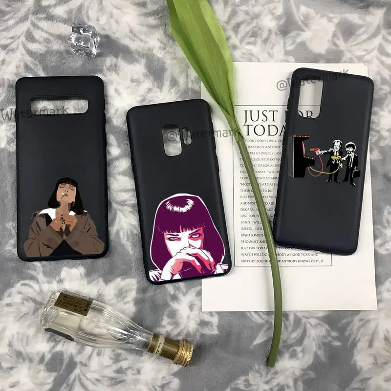 Black Humor Movie Pulp Fiction Phone Case For Samsung S10 S20 S21 S30 S9 S8 Plus Ultra 5G S10e S6 S7 Edge Silicone Cover | Мобильные