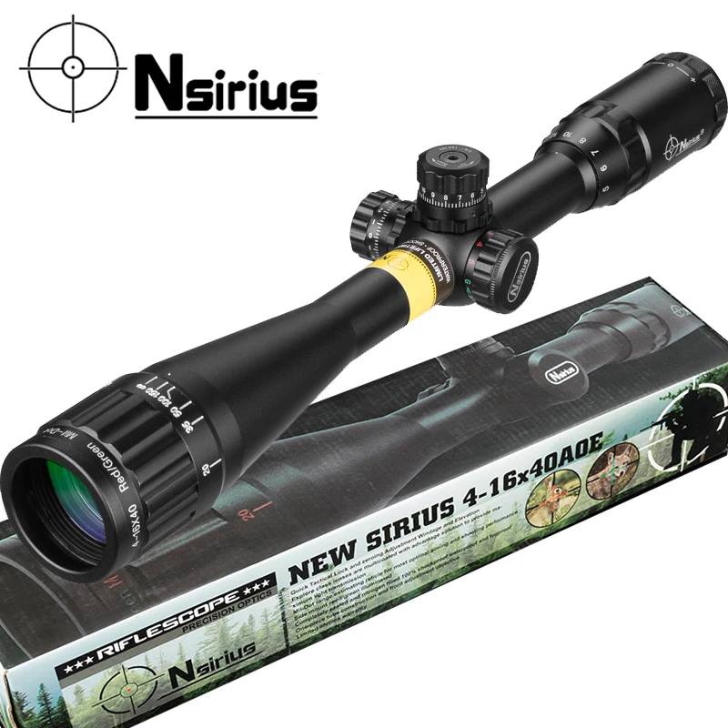 NSIRIUS 4 16x40 AOE оптика красный зеленый с подсветкой прицел для винтовки Mil Dot