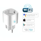 ЕСFR Wi-Fi Smart Plug Мощность монитор Tuya дистанционного Управление бытовая техника работает с Amazon Alexa Google Home электрооборудования разъем