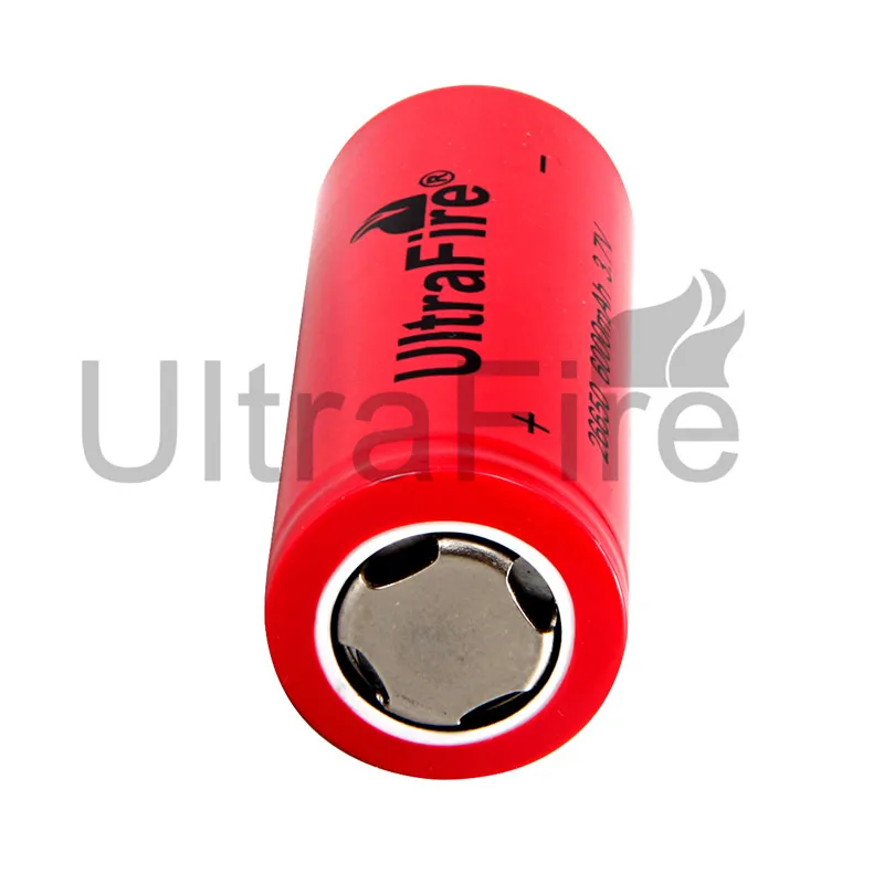 Перезаряжаемый литиевый аккумулятор UltraFire 26650 3 7 в 6000 мАч без фонарь фонарика