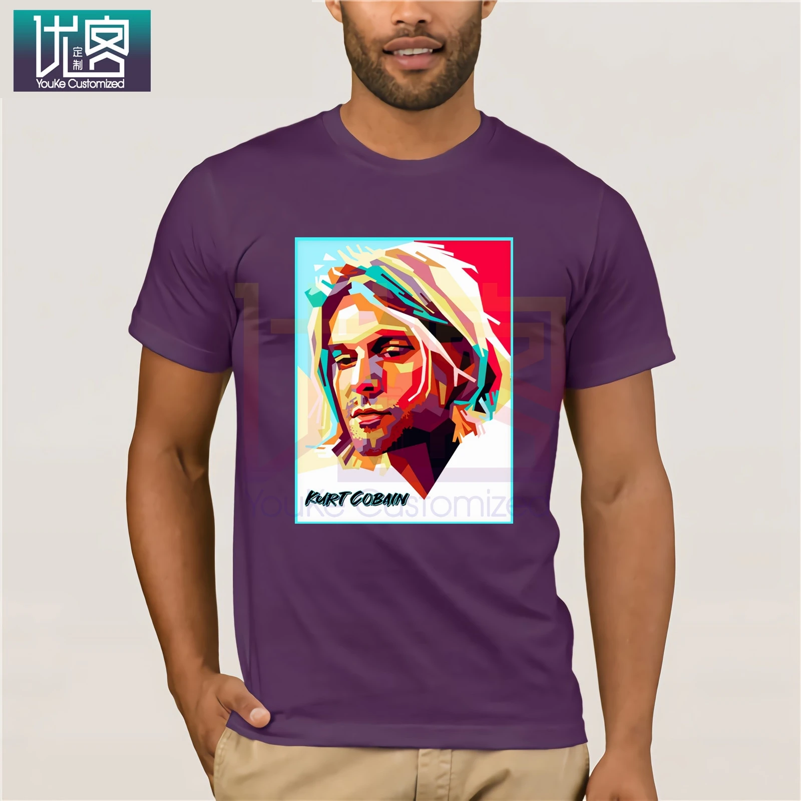 Мужская футболка Nirvana Kurt Cobain белая унисекс потрясающая короткий рукав уникальный