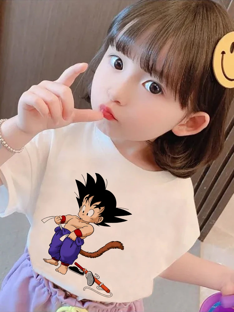 Japanese Anime T Shirt Kids Summer Boy Short Sleeve 100% Cotton High Quality T-Shirts Girl Cartoon Tops clothes 2-14Yrs | Детская одежда