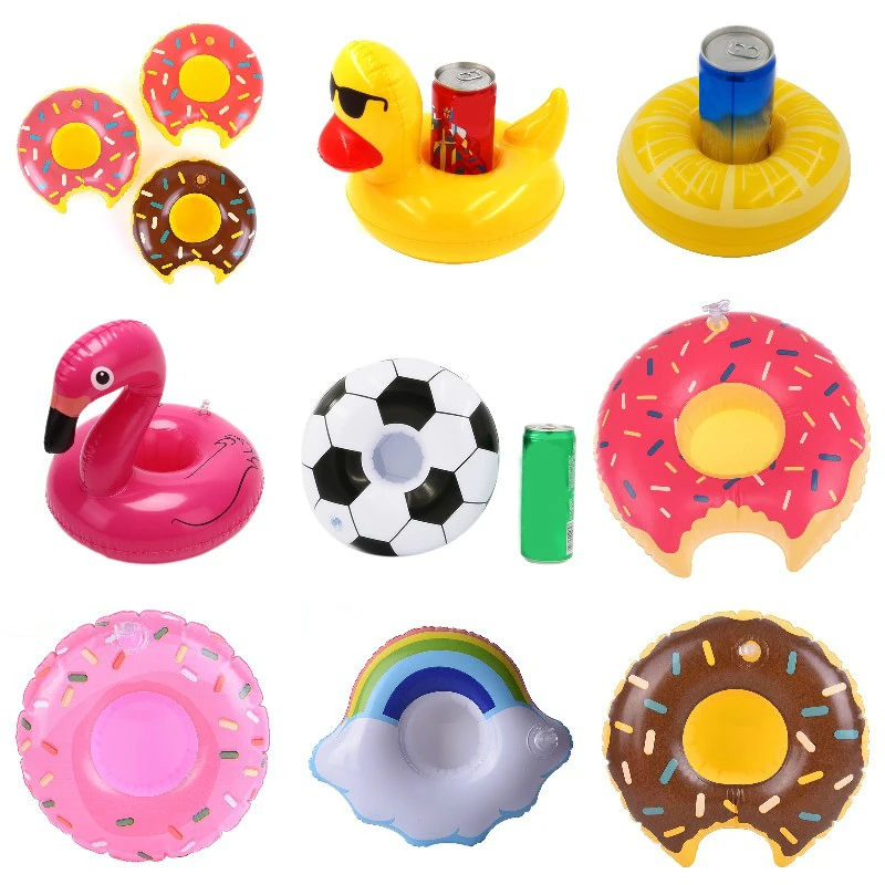 

1pcs 3pcs/lot Mini Inflatable Water Swimming Pool Drink Cup Stand Holder Float Party Toy For Beverage Bar Coasters