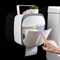 waterproof wall mount toilet paper holder shelf toilet paper tray roll paper tube storage box creative tray tissue box home