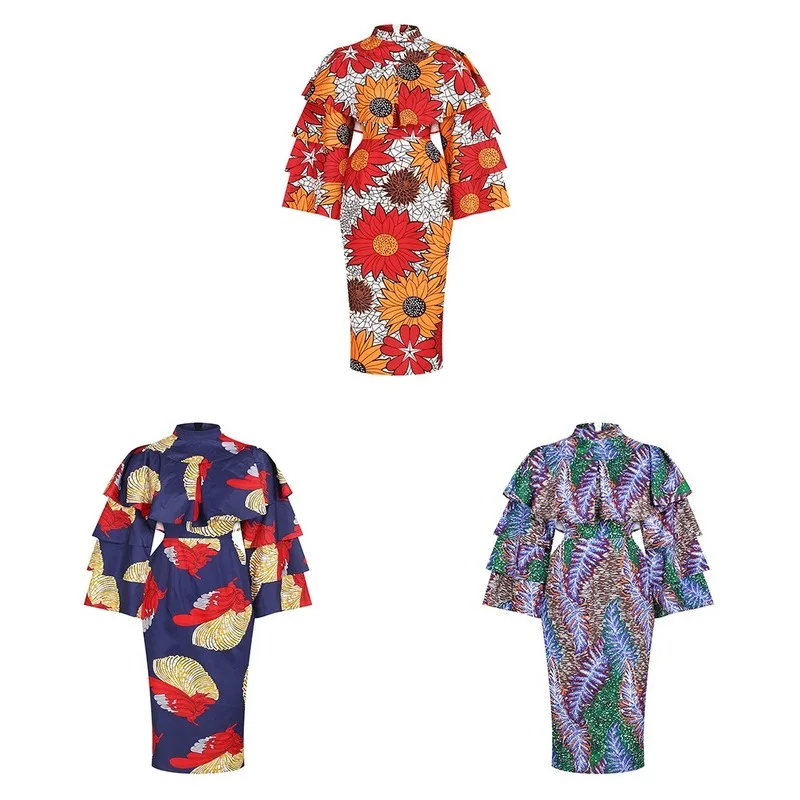 Африканские платья для женщин 2021 Дашики печать мода офис карандаш платье женская