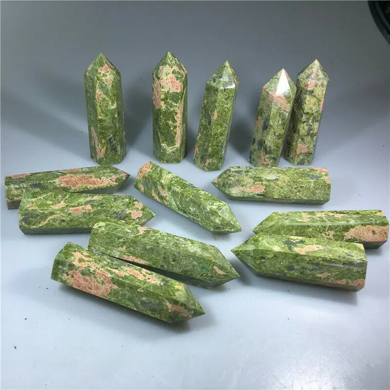 

Натуральный берем зеленый камень кристалл обелиск кварцевые точки образец оптом