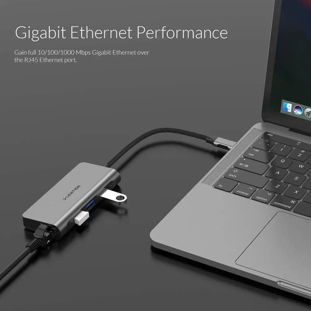 USB концентратор с 4K HDMI Gigabit Ethernet 3 0 зарядный адаптер для MacBook Pro (Порт Thunderbolt 3) новый