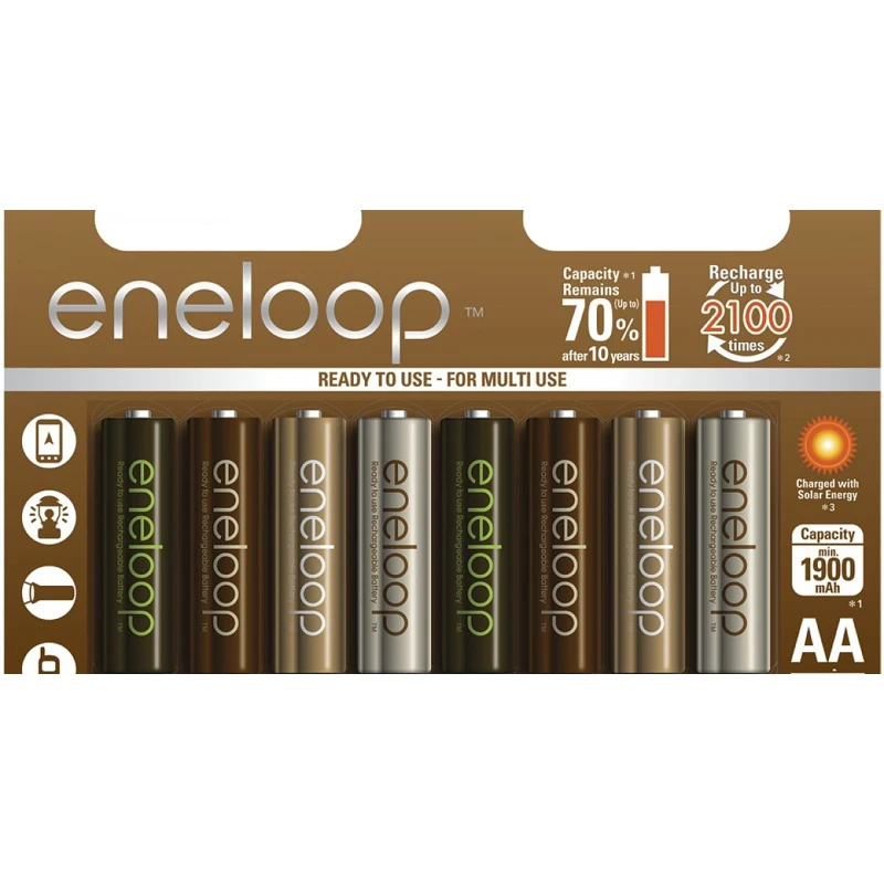 Аккумуляторы Panasonic eneloop (AA) BK 3MCCE/8UE 8 шт|Перезаряжаемые батареи| |