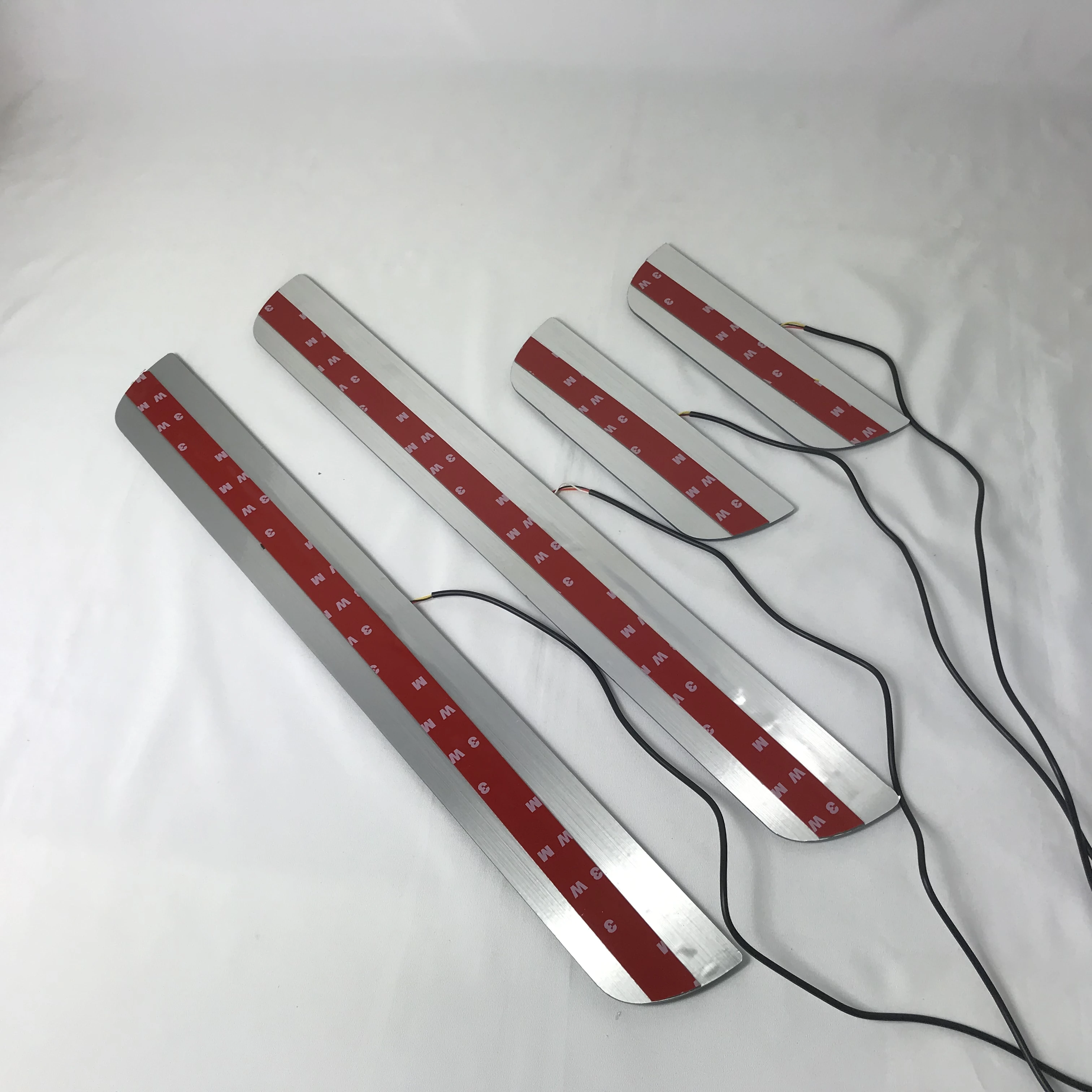 

Osmrk led door scuff for mazda 3 dynamic door sill plate flat lining overlays guards flowing/fixed light