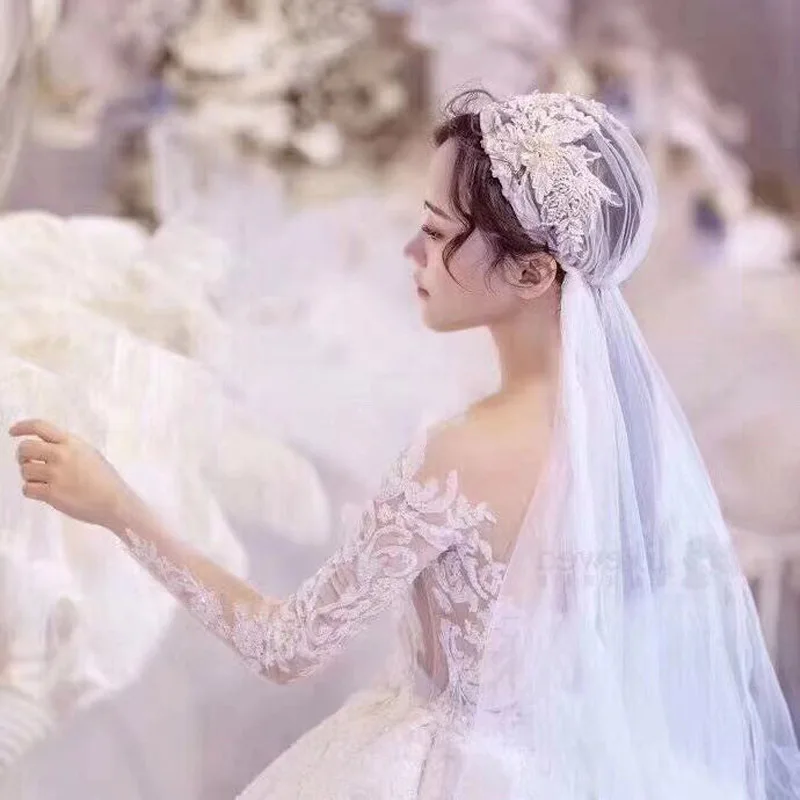 

Роскошная пушистая свадебная фата марлевая крышка Новая супер фея Свадебная фата простая короткая стильная Фата для путешествий свадебный...