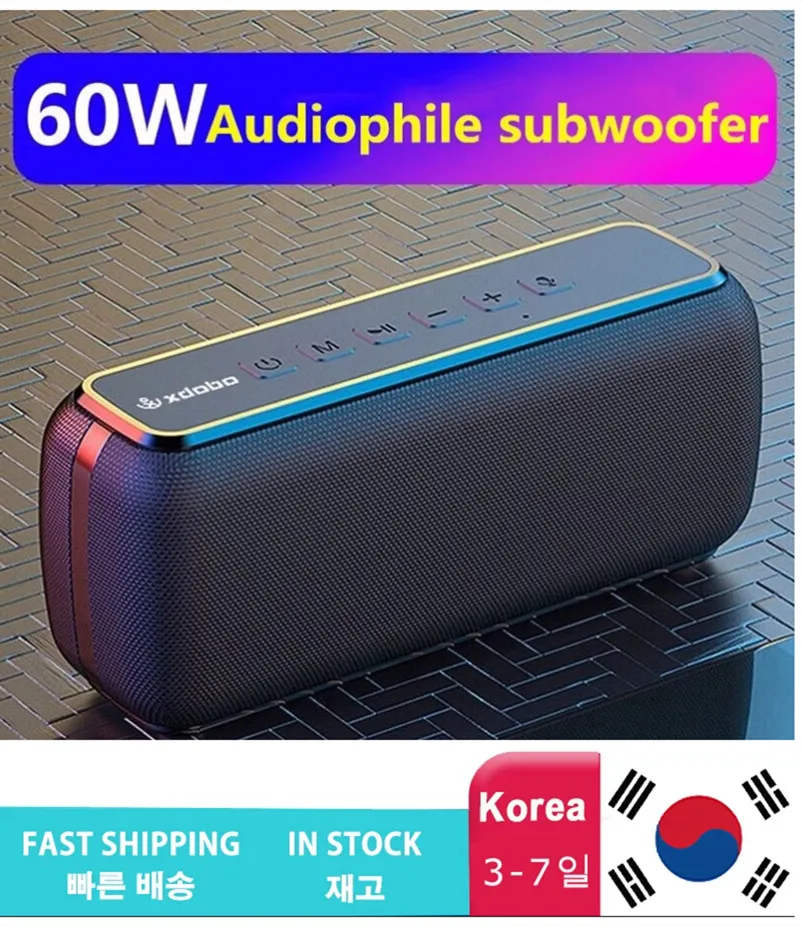 60 Вт защита от ударов при падении Колонка с беспроводным каналом блютус