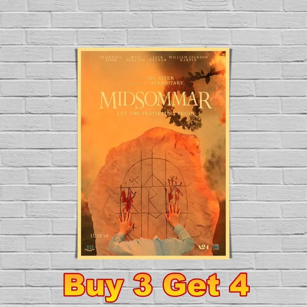 Постеры из фильмов Midsommar постеры крафт-бумаги винтажный постер для дома комнаты