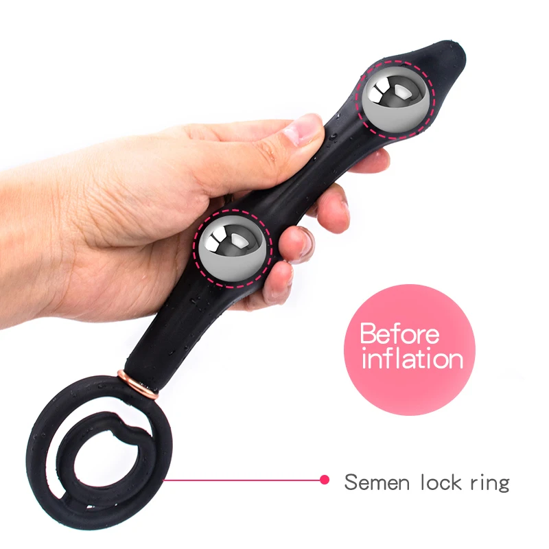 Huge Inflatable Anal Beads Male Prostate Massager Big Butt Plug Anus Expansion erotic Sex Toys For Men Woman Products | Красота и