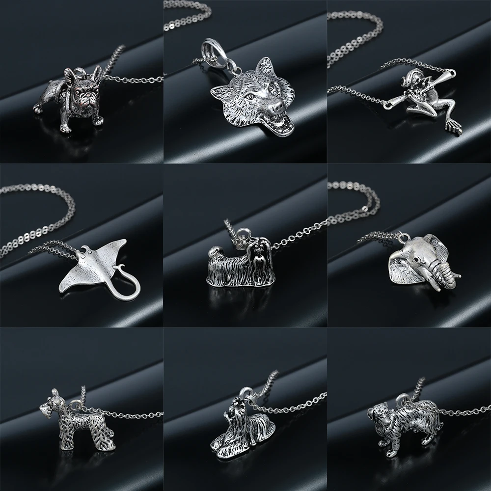 Женские Подвески в виде волка и слона Chereda винтажные подвески из античной бронзы