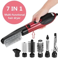 7in1 multifuctional hair dryer hot air brush hair straightener curler comb electric ion blow dryer home hairdressing styling set