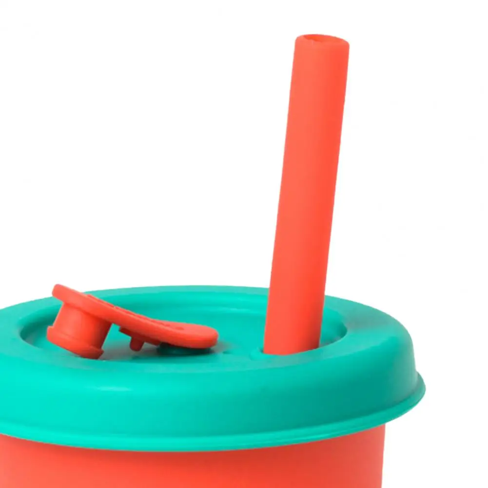 

1 Set 300ML/400ML Water Cup Flexible Heat-resistant Silicone Unbreakable Straw Tumbler Jug for Home Silicone straw cup