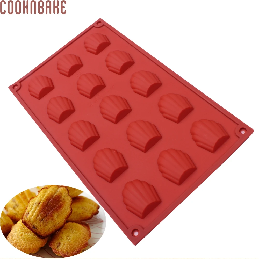 COOKNBAKE силиконовая форма для маделина конфет шоколада 15 отверстий Бисквитное