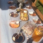 Шампанское бумажная тарелка чашки соломинки сплошной цвет одноразовая посуда на открытом воздухе для домашней вечеринки на день рождения украшение детская скатерть для взрослых