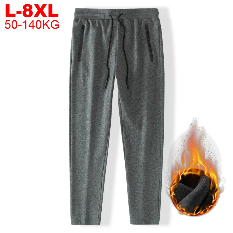

Large Size 9xl 8xl 7xl 6xl Winter Thicken Sweatpants Men Warm Fleece Lined Trousers Jogging Streetwear Joggers Hiphop Pants Male