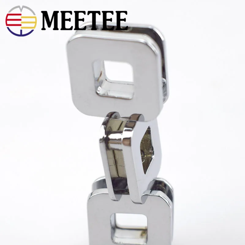 Квадратные металлические ушко Meetee 10 шт. 16*16 мм круглые кольца пряжки для сумок