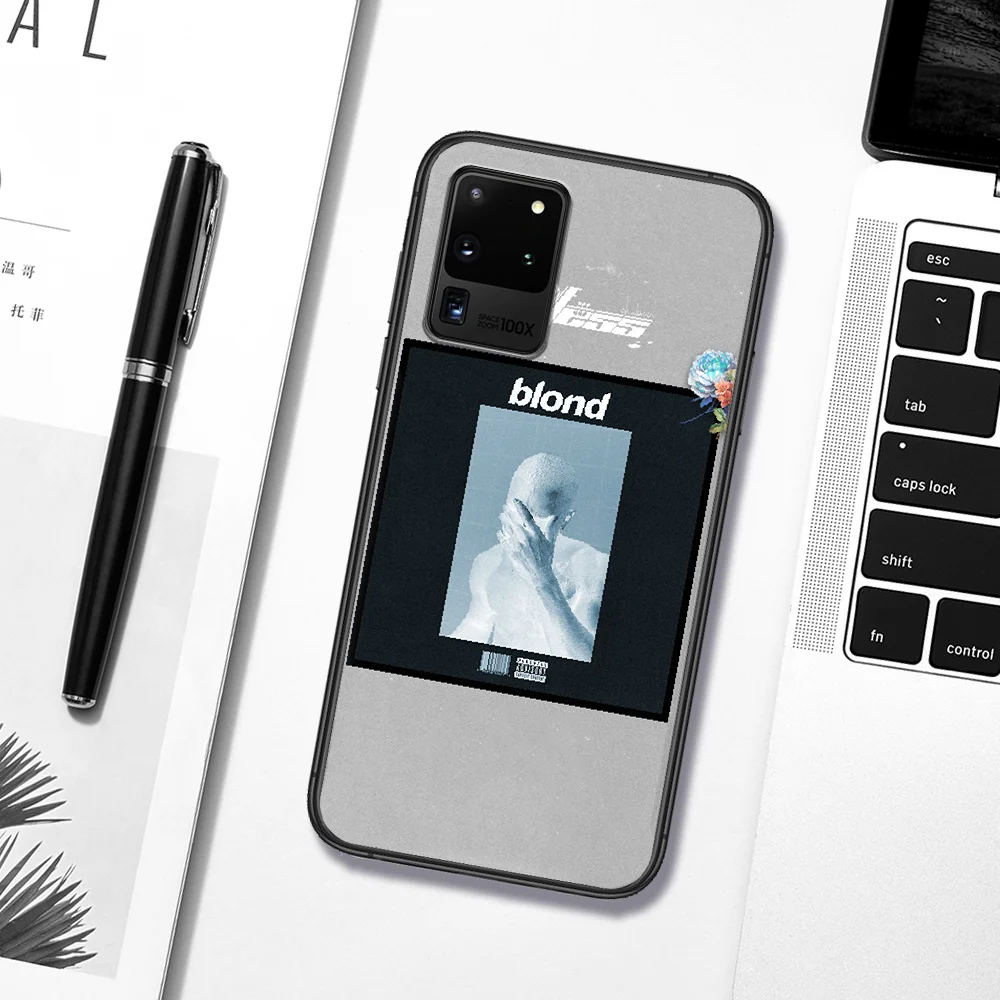 

Frank Blond Ocean Phone Case For Samsung Galaxy S 6 7 8 9 10 E 20 UITRA FE 21 Edge Note 8 9 10 Plus black Back Trend Waterproof