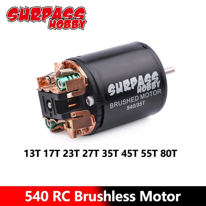 Двигатель с щеткой SURPASS HOBBY 540 13T 17T 21T 23T 27T 35T 45T 55T 80T 60A ESC 5 В/2A BEC для