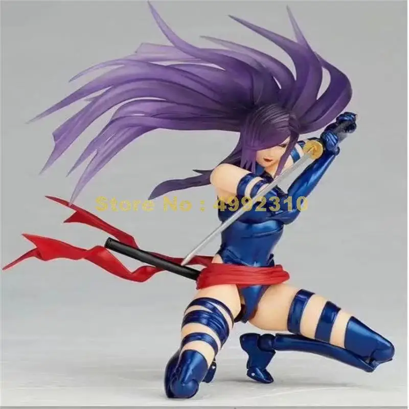 Супер Герои девушка psylocke x man подвижная ПВХ фигурка Коллекционная модель 16 см