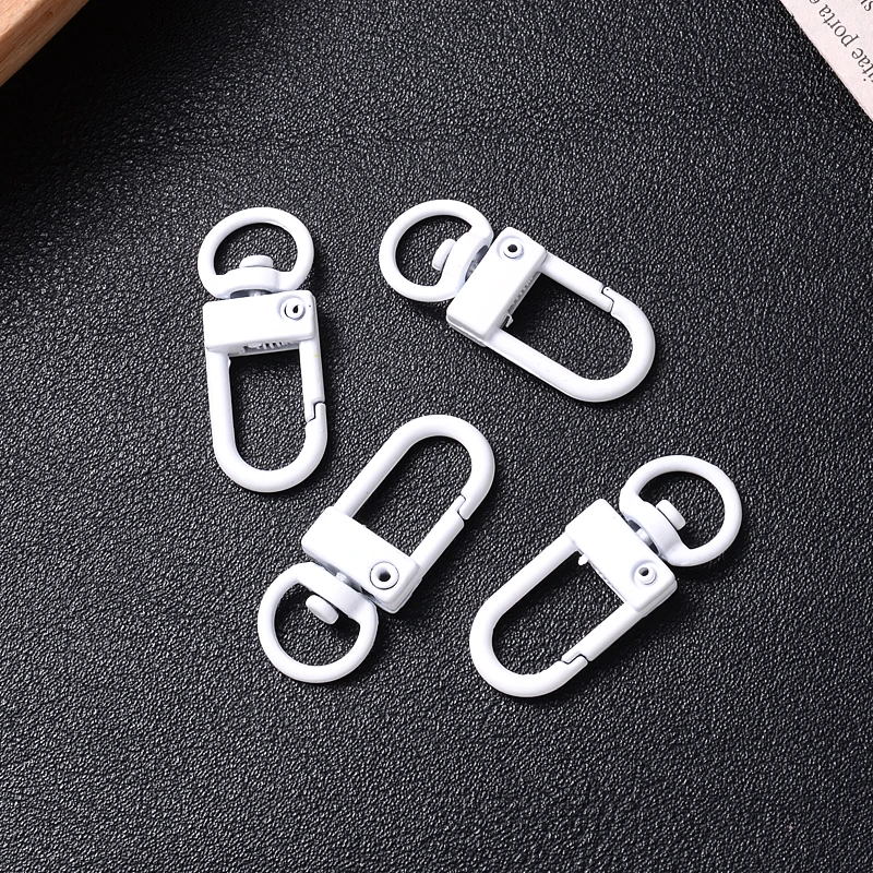 10 шт./лот 12x33 мм металлические застежки-карабины разноцветные кольца для ключей