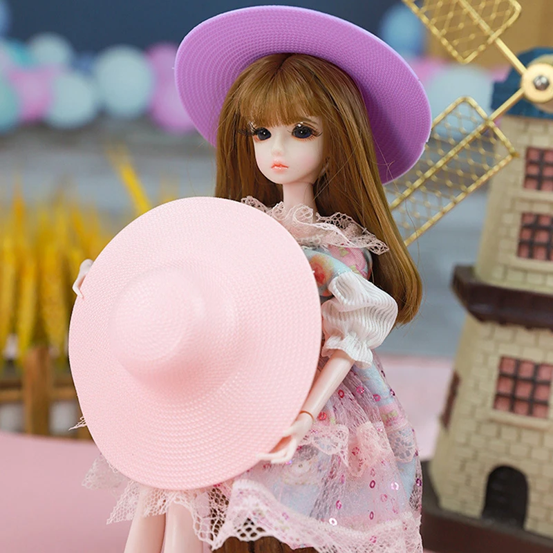 

2021 модная кепка для кукол аксессуары шляпа подарок Детская игрушка «сделай сам» Новая розовая фиолетовая оригинальная кукольная шляпа