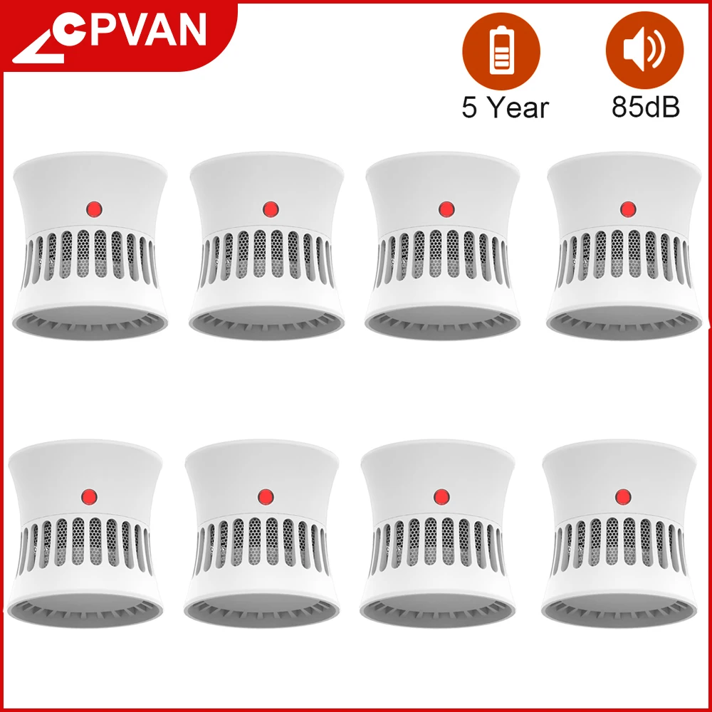 

8 шт. независимый датчик дыма пожарная сигнализация домашняя система безопасности пожарные дымовая сигнализация пожарная защита