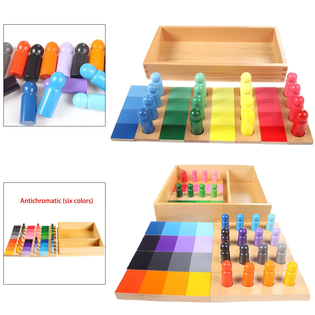 

Wood Color Matching Sorting Hand-eye Coordination Learning Developmental Fun Fine Skill Sensory Activities Toys Birthday Gift