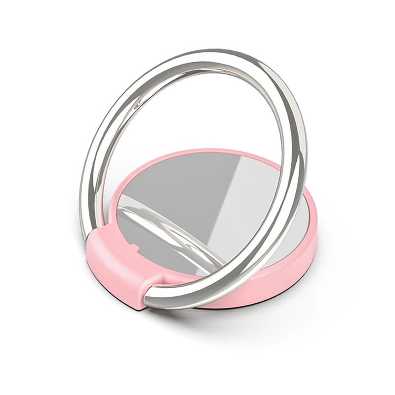 Pink without Logo OBSHI Новое поступление фантастический металлический круглый многофункциональный автомобильный держатель для телефона кольцо Пряжка мобильный чехол для телефона кронштейн для телефона - Цвет: Pink without Logo
