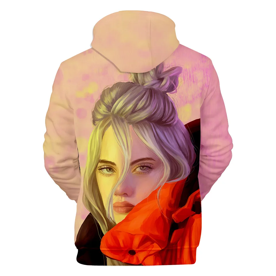 Модный дизайн Billie Eilish 3D толстовки Толстовка для мужчин и женщин Billie Eilish толстовки с капюшоном осенне-зимняя одежда куртки