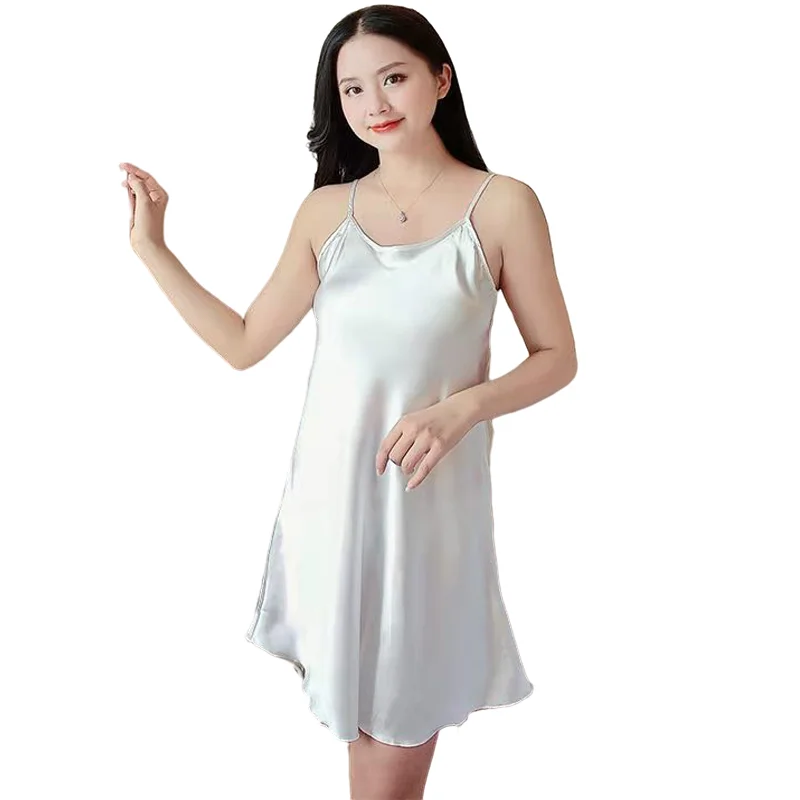 

1PCS Womens Nightgown Sexy Sleepwear Condole Belt Nightgown Simulation Silk Home Sleeping Dress Women Sleepwear Sleep Wear