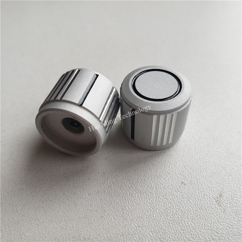 2pcs aluminum knob potentiometer 19*17 20*17*6mm Insert tooth blasting full Edge top circle CD pattern Audio | Обустройство дома