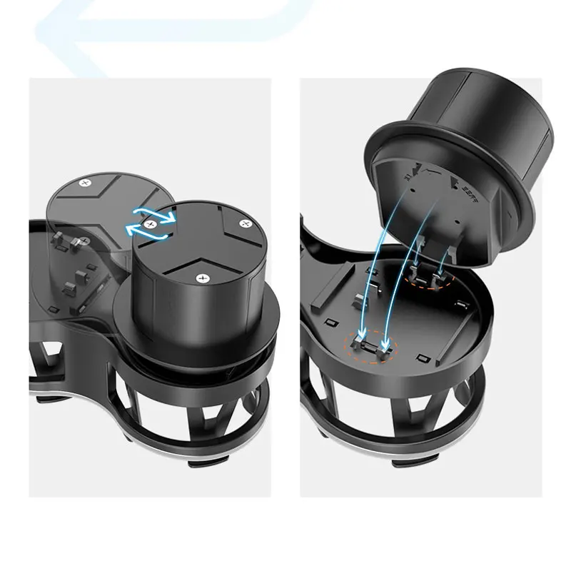 

1PC Multi-Functional Car Mounted Glass Rack Modified Fixed Car Put Glass Ash Tray Rack Car ABS For Tea Cup Saucer Drink Holder