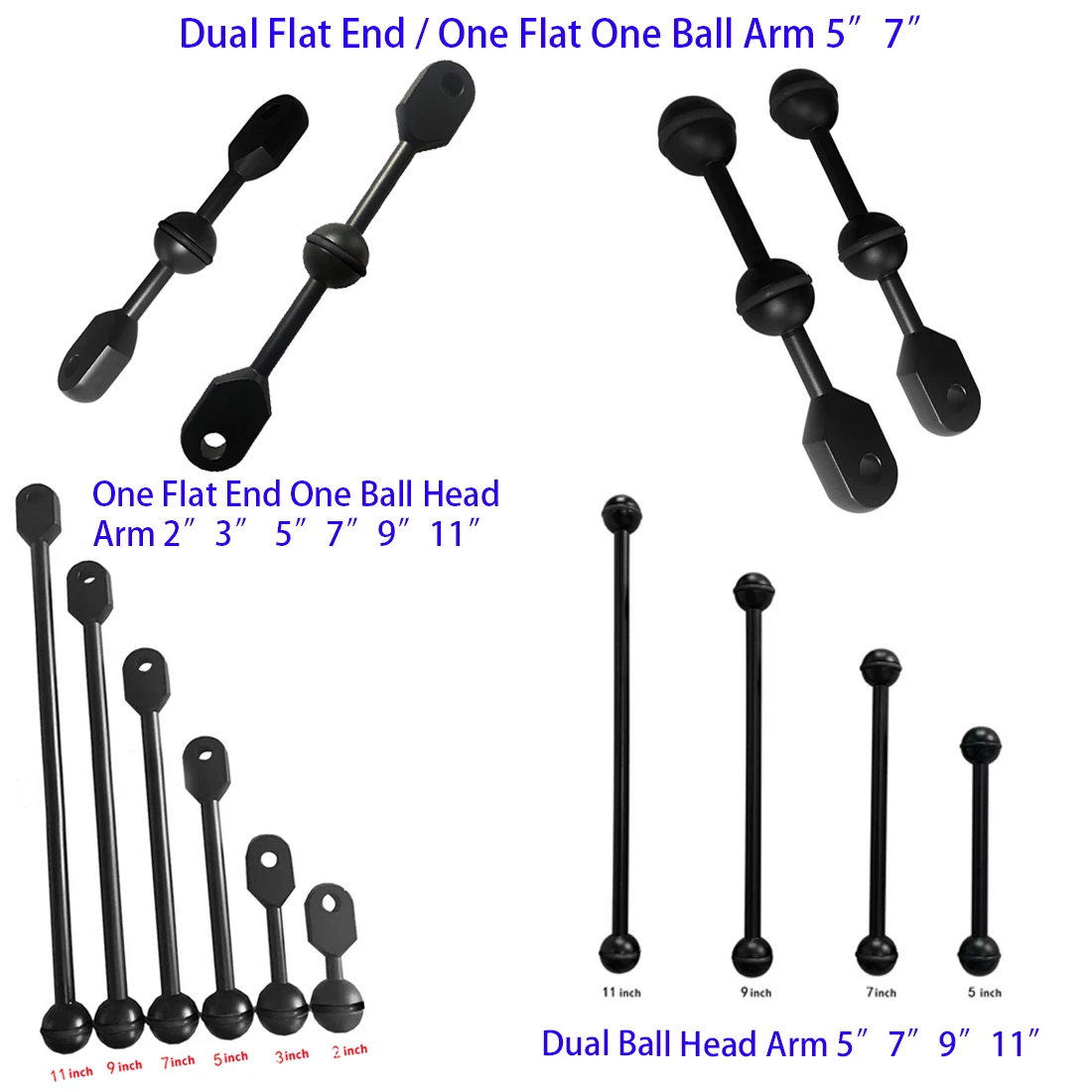 Кронштейн с шаровой головкой 1 дюйм для дайвинга удлинитель камеры GoPro Hero 8 7 6 5